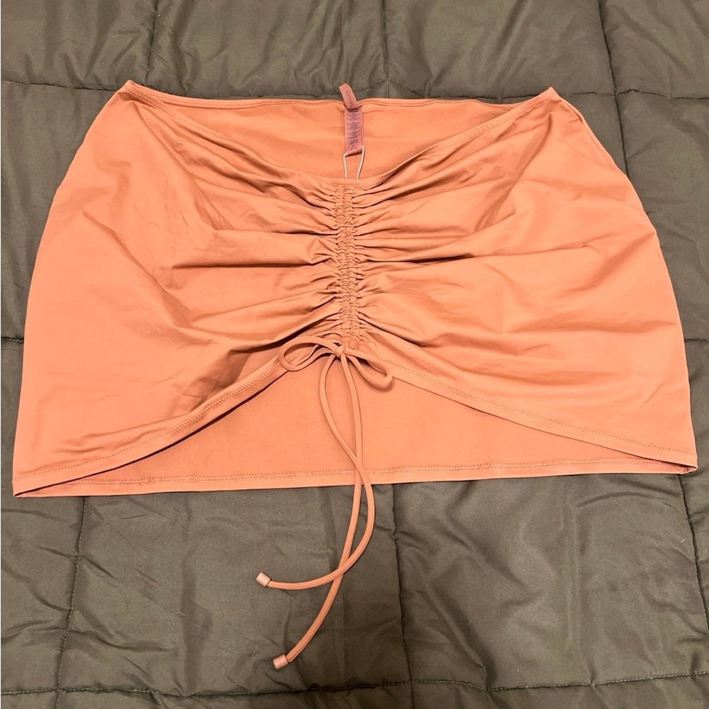 SKIMS Swim Ruched Mini Skirt